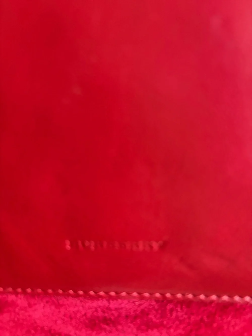 Vintage Burberry Red Suede Shopper Tote with Leather Trim - Picture 2 of 13